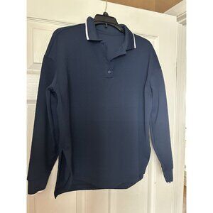 Lululemon women's navy polo shirt--size s/m